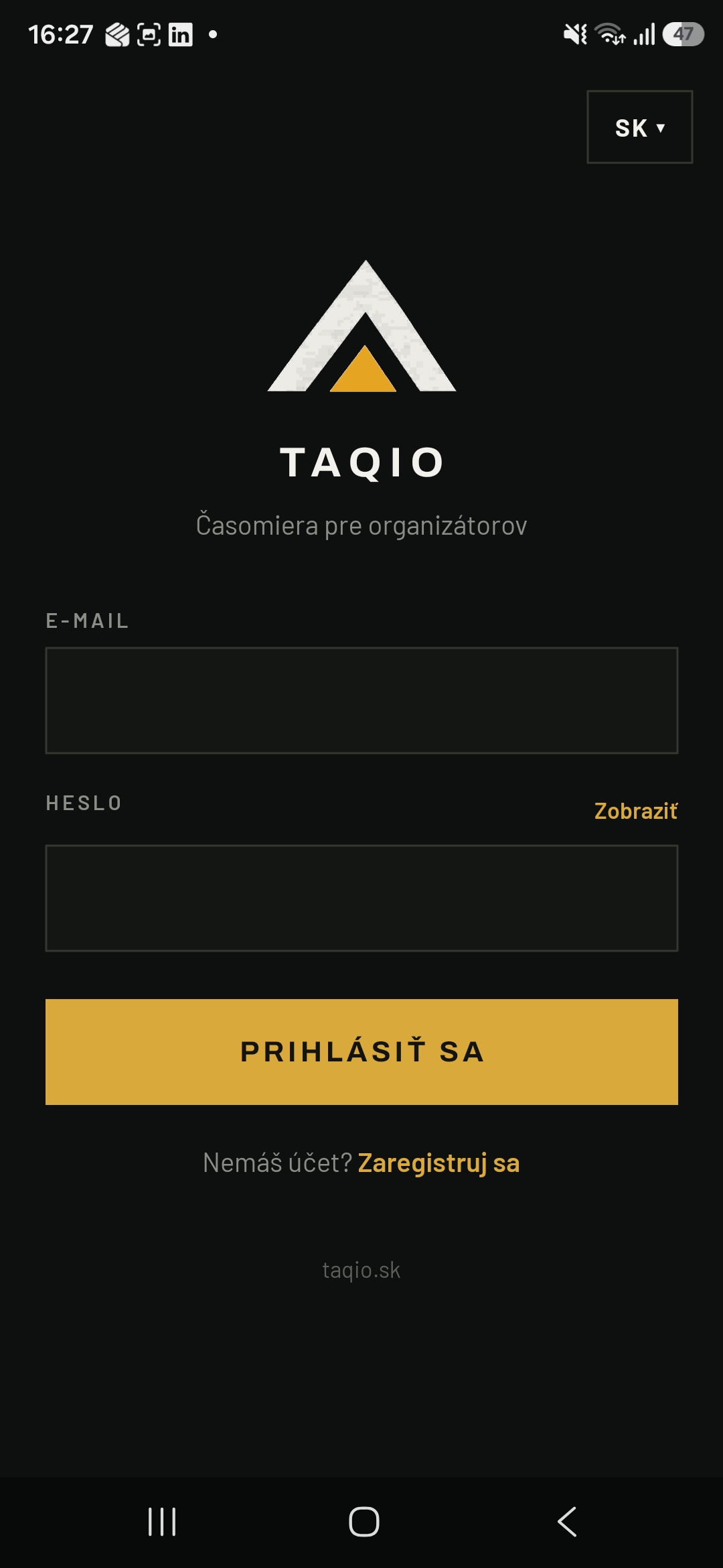 Stiahni appku a zaregistruj sa