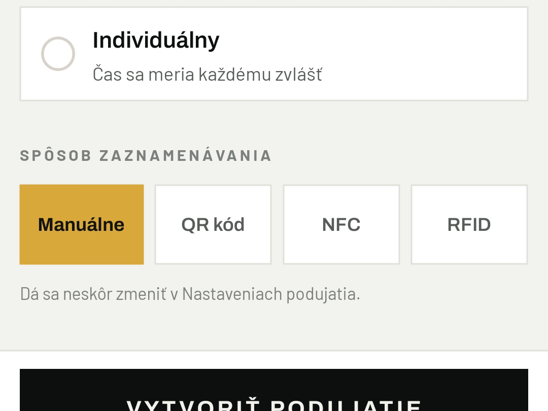 Zvoľ spôsob zaznamenávania