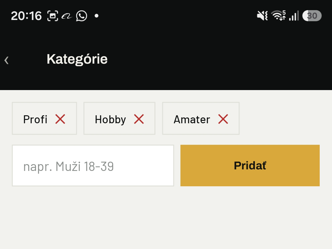 Založ kategórie