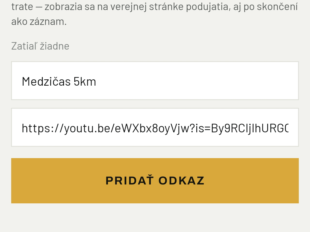 Pridaj živé vysielanie