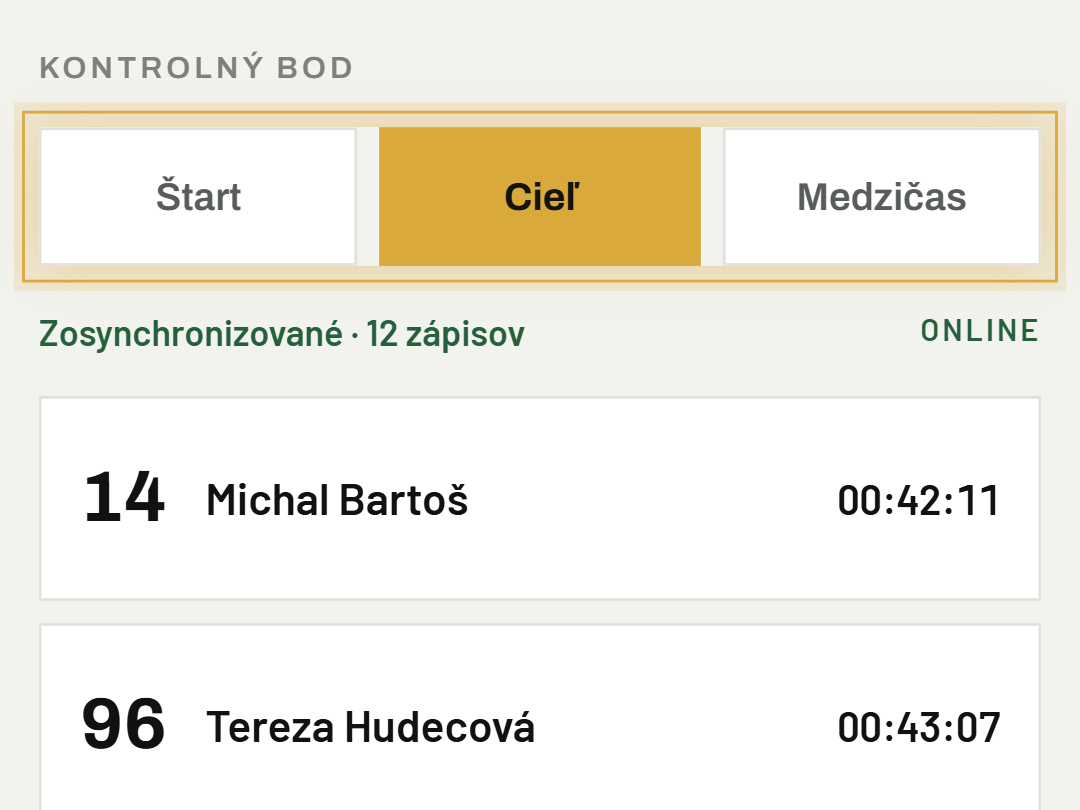 Zvoľ kontrolný bod