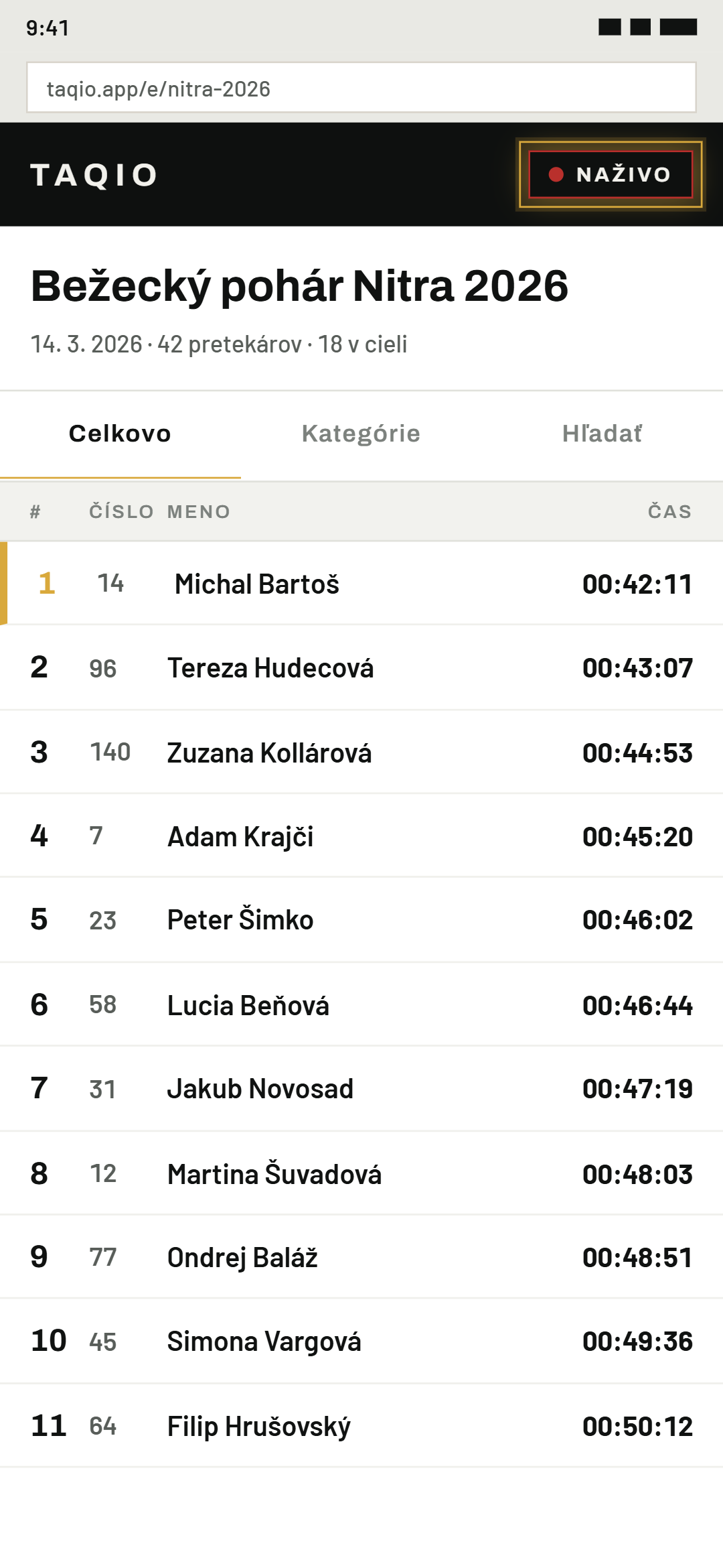 Otvor verejnú stránku podujatia