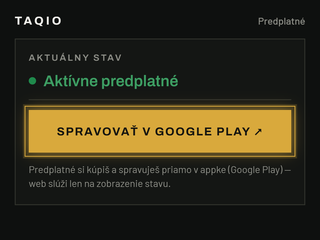 Spravuj alebo zruš predplatné