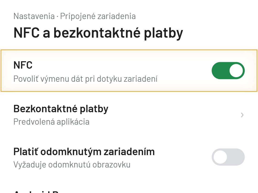 Appka mi nenačíta NFC čip