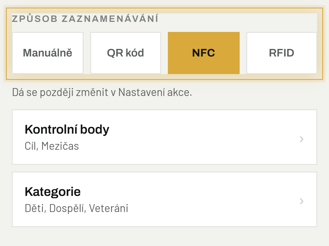 Zvol způsob zaznamenávání