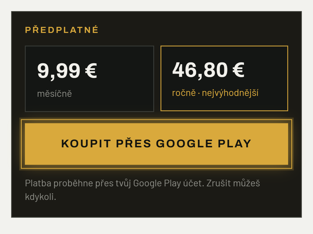 Kup předplatné přímo v aplikaci