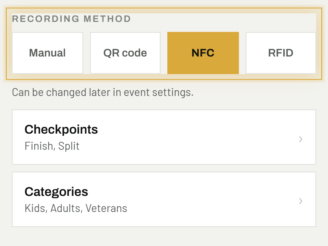 Choose a recording method