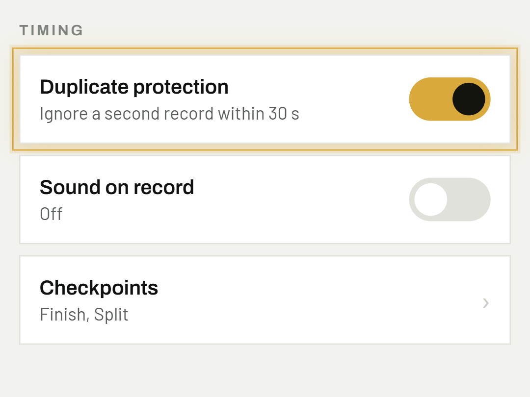 Turn on duplicate protection