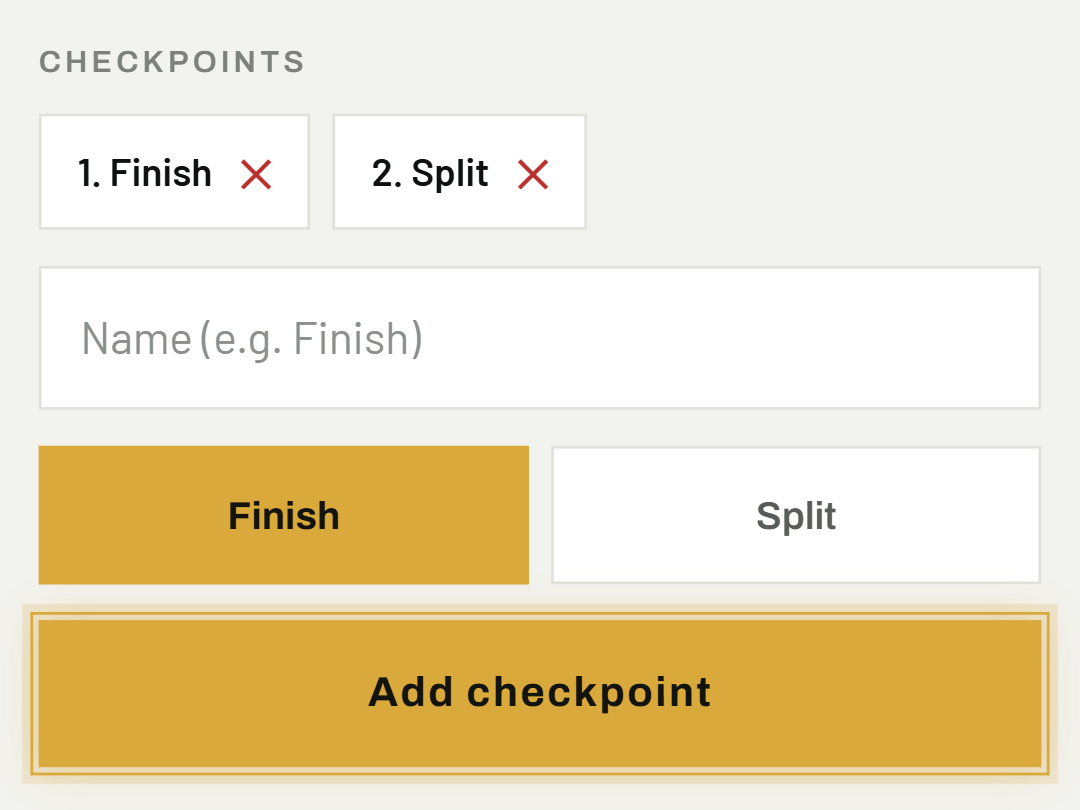 Add checkpoints