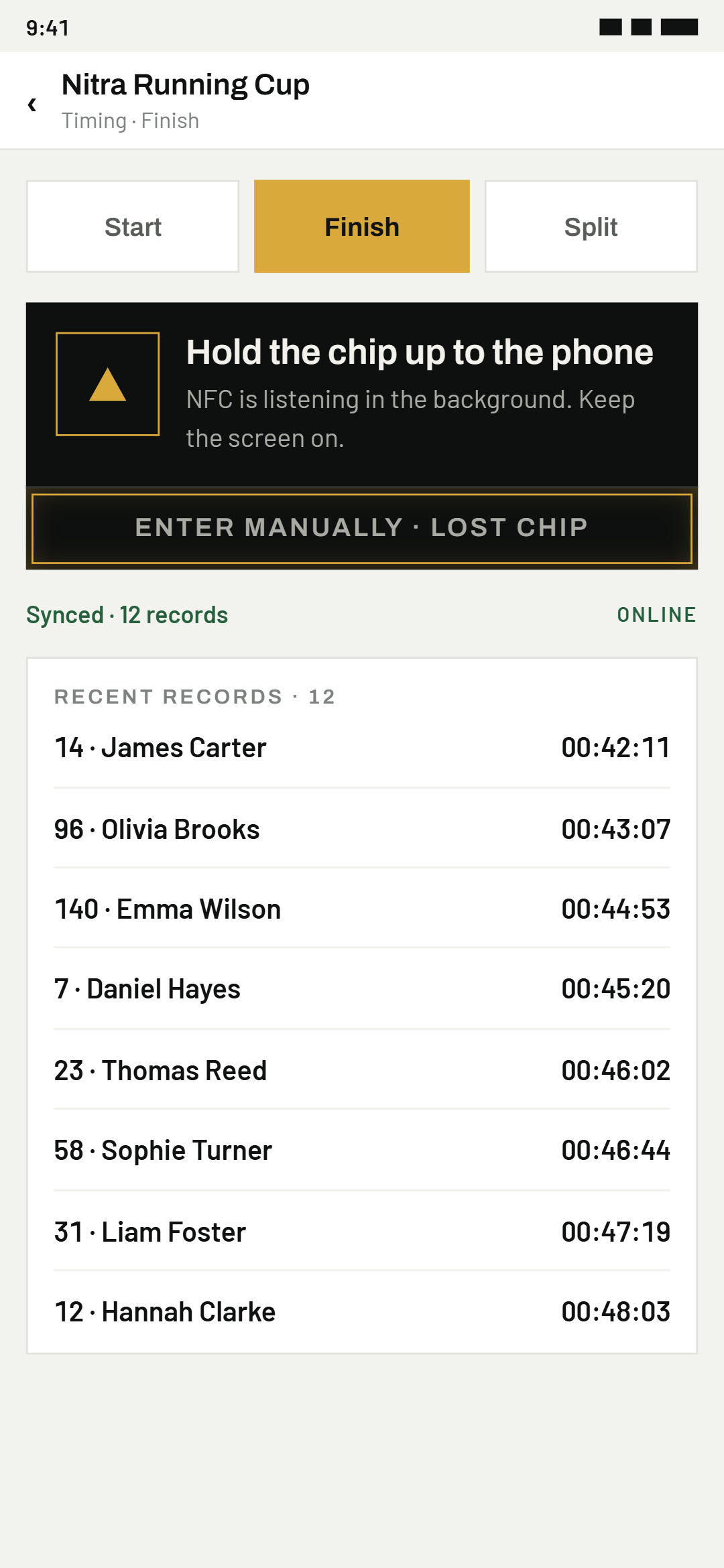 Lost or dead chip